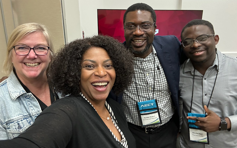 Learning, Design and Technology students and faculty at a conference