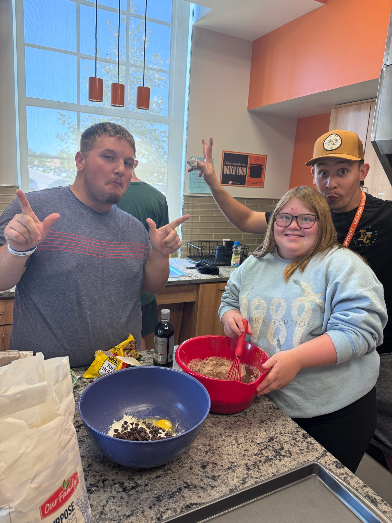 Students in the baking lab