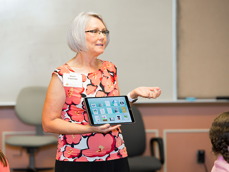 Faculty member teaching