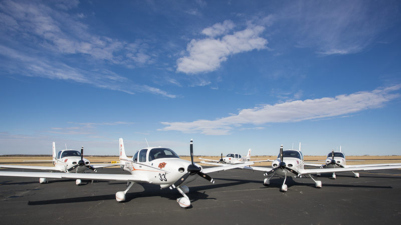 aero-top.jpg Airplanes on the tarmac at the OSU Flight Center